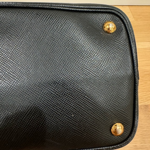 PRADA Saffiano Cuir Small Leather Prada Bag, Black/Red, used condition - Picture 5 of 16